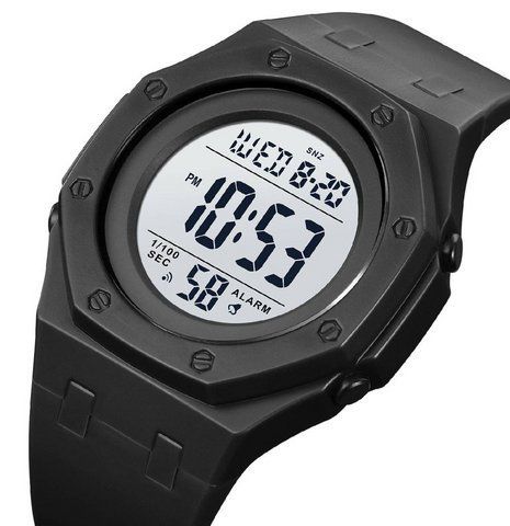Наручний годинник Skmei 2048BKWT з будильником і календарем Black-White (7_02962) 7_02962 фото
