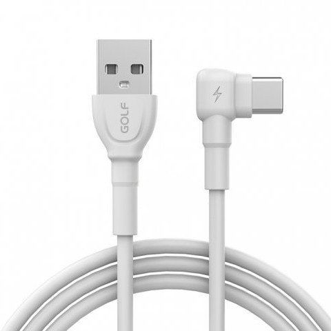 Кабель синхронизации Golf GC-70 USB - Type-C L-pin 3A 1 м White (3_02114) 3_02114 фото