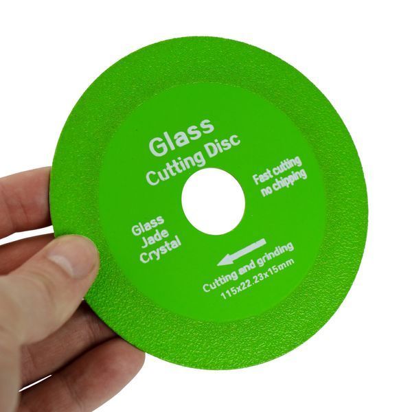 Диск алмазний для різання скла та керамічної плитки Glass Cutting Disc GCD-17 115х15х22.23 мм Green (3_05831) 3_05831 фото