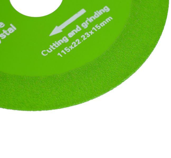 Диск алмазний для різання скла та керамічної плитки Glass Cutting Disc GCD-17 115х15х22.23 мм Green (3_05831) 3_05831 фото