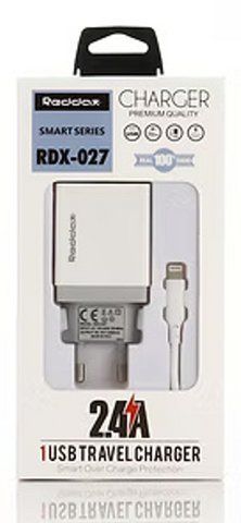 Мережевий зарядний пристрій REDDAX RDX-027 12W USB з кабелем MicroUSB White (7_03239) 7_03239 фото