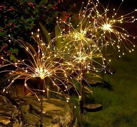 Уличный светильник для сада RIAS "Одуванчик" на солнечной батарее 150 LED Теплый Белый 2 шт (3_06342) 3_06342 фото