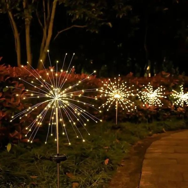 Уличный светильник для сада RIAS "Одуванчик" на солнечной батарее 150 LED Теплый Белый 2 шт (3_06342) 3_06342 фото