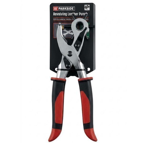 Діркопробивач револьверний Parkside RLP-22 для шкіри 220 мм Silver-Red (3_08385) 3_08385 фото