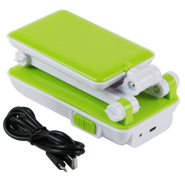 Настольная светодиодная лампа TOPWELL 1018 аккумуляторная 20LED Green (7_01369) 7_01369 фото