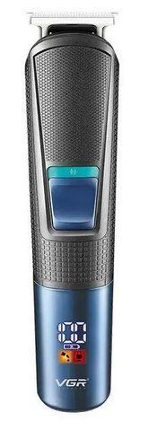 Тример акумуляторний багатофункціональний VGR V-108 10в1 з LED дисплеєм 600mAh 5W Black-Blue (3_05266) 3_05266 фото