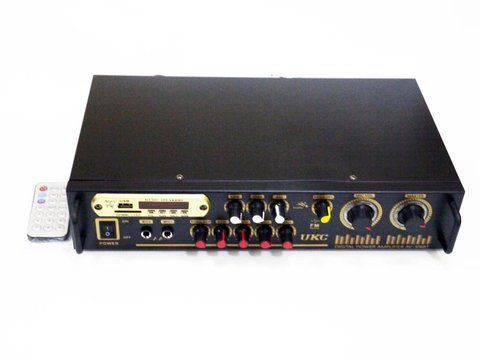 Підсилювач звуку UKC AV-106BT Bluetooth USB караоке 2 мікрофона (4_00083) 4_00083 фото