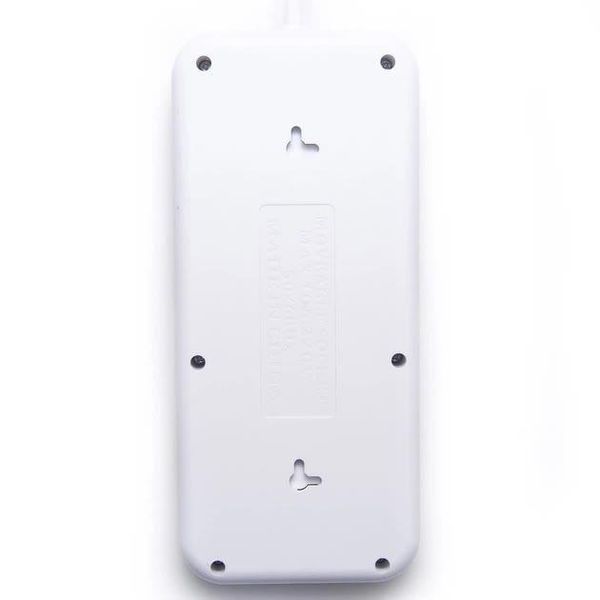 Мережевий фільтр-подовжувач RIAS D10L 10 розеток 4 USB 1 Type-C 2500W 5 метрів White (3_08243) 3_08243 фото
