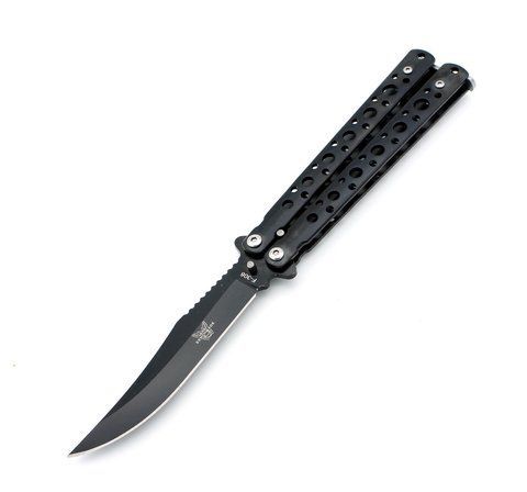 Ніж-метелик Benchmade F-308 з кліпсою 21.5см Black (7_01076) 7_01076 фото