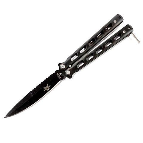 Ніж-метелик Benchmade F-788 з кліпсою 22см Black (7_00611) 7_00611 фото