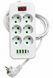 Мережевий фільтр-подовжувач RIAS D6L 6 розеток 4 USB 1 Type-C 2500W 3 метри White (3_08244) 3_08244 фото 4