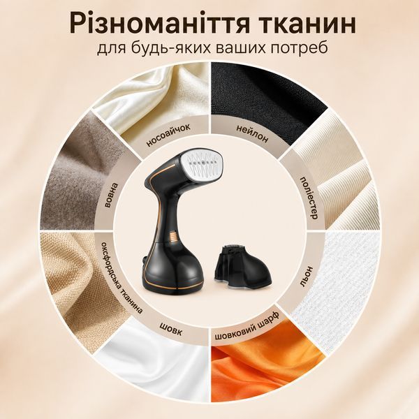Ручной отпариватель для одежды RIAS HX-801 с 3 режимами 320 мл 1800W Black (3_08655) 3_08655 фото