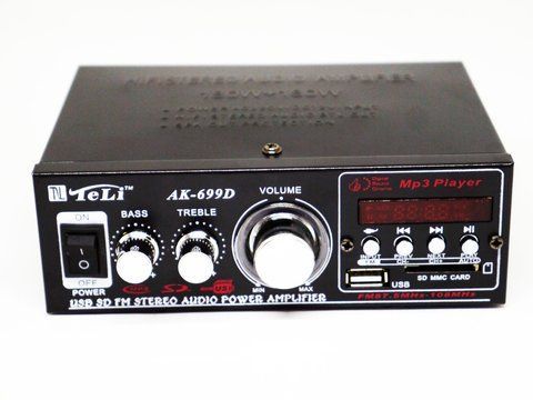 Підсилювач звуку Teli AK-699D FM USB 2x180 Вт (4_00230) 4_00230 фото