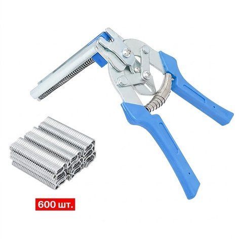 Кліщі для скоб RIAS BB-600 для кліток і сітки + 600 скоб Blue-Silver (3_08656) 3_08656 фото