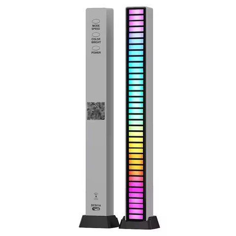 Світлодіодне підсвічування-еквалайзер 32-VU RGB 32-бітний 18 см Type-C Silver (7_01728) 7_01728 фото