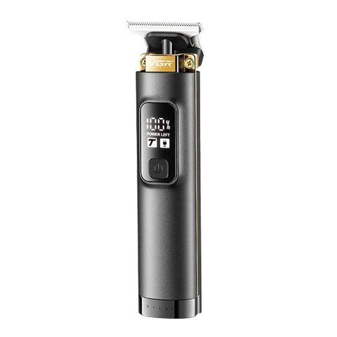 Тример акумуляторний для бороди та волосся VGR V-985 з LED дисплеєм 5W Black (7_02366) 7_02366 фото