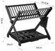 Сушилка для посуды RIAS Bowl and Dish Storage Rack двухъярусная 30&times;28&times;30 см Black (3_08245) 3_08245 фото 6