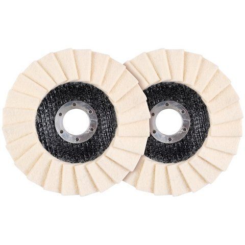 Набор полировальных кругов PARKSIDE для металла войлочные 125 мм 2 шт Beige-Black (3_08507) 3_08507 фото