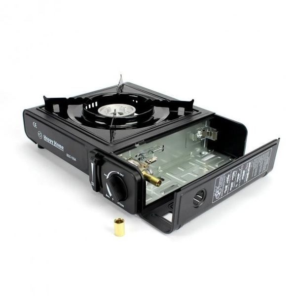 Портативная газовая плита Happy Home BDZ-155-A с керамической инфракрасной горелкой Black (3_01390) 3_01390 фото