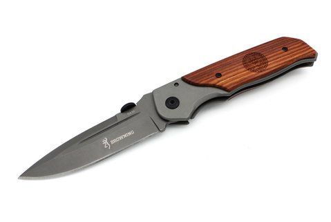 Розкладний ніж Browning DA30 з кліпсою 22см Brown (7_01010) 7_01010 фото