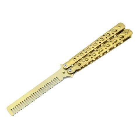 Нож-бабочка Расческа Benchmade A523-1 22см Gold (7_00564) 7_00564 фото