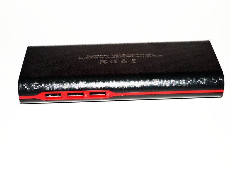 Внешнее зарядное устройство Power Bank 20000 mAh на 3 USB Черный (4_00086) 4_00086 фото