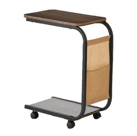 Журнальний столик RIAS MD-04 Пересувний з полицями та органайзером 60x40x29 см Black (3_08763) 3_08763 фото