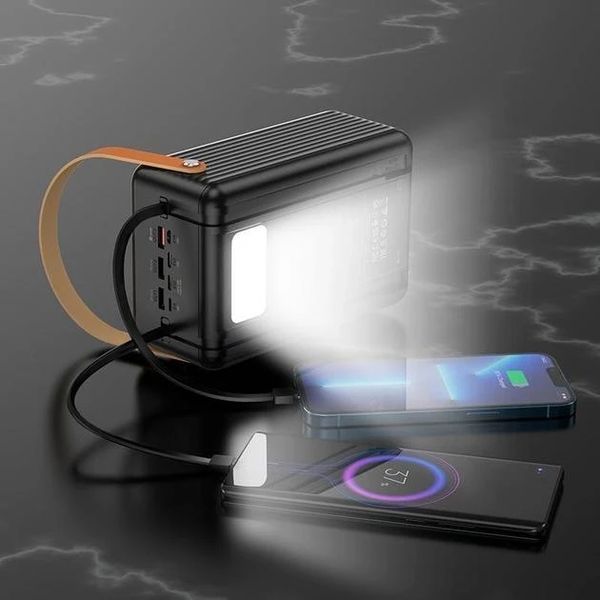 Внешний аккумулятор Power Bank Borofone BJ32 PD 20W+QC3.0 3xUSB+Type-C+Lightning 80000 mAh Black (7_01294) 7_01294 фото