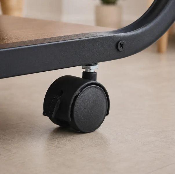 Журнальний столик RIAS MD-04 Пересувний з полицями та органайзером 60x40x29 см Black (3_08763) 3_08763 фото