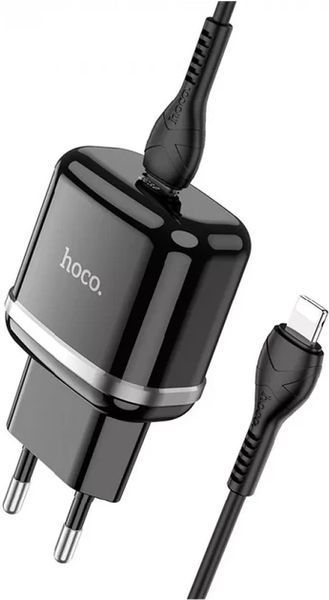 Сетевоe зарядное устройство Hoco N24 QC3.0 20W Type-C с кабелем Type-C Black (7_02671) 7_02671 фото