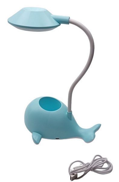 Настольная светодиодная лампа RIAS BL-6588 "Кит" аккумуляторная Blue (7_01377) 7_01377 фото