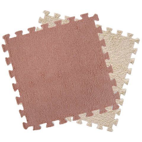 Ігровий килимок-пазл з ворсом RIAS PZ-201 20 пазлів 30x30 см Watermelon Red+Beige (3_07181) 3_07181 фото