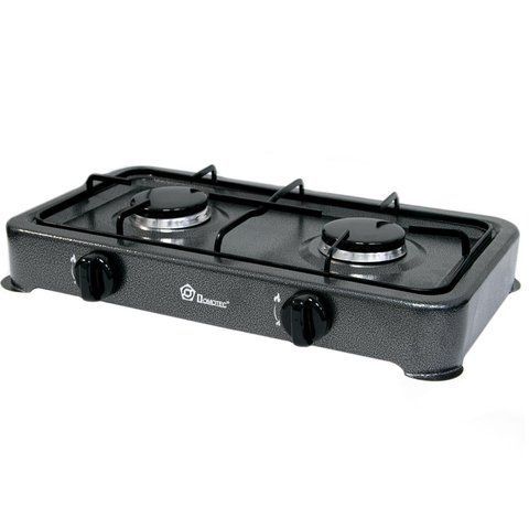 Газова плита настільна Domotec MS-6602 2 конфорки Black (3_01820) 3_01820 фото