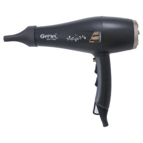 Фен для волос Gemei GM-1760 1800W Black (3_01705) 3_01705 фото