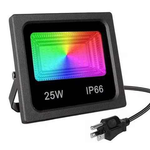 Прожектор с влагозащитой RIAS Smart LED RGB IP66 25W Bluetooth управление с приложения Black (3_05336) 3_05336 фото