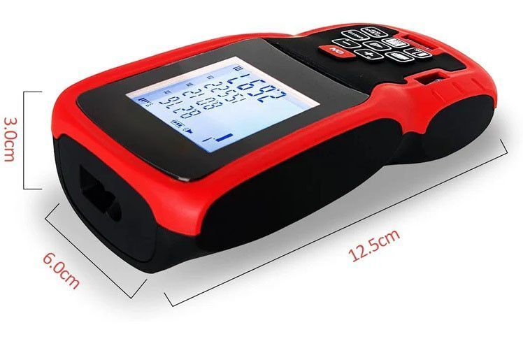 Лазерный дальномер RIAS Laser Distance Meter до 40 м с чехлом Black-Red (3_08249) 3_08249 фото