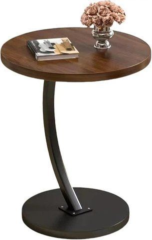 Журнальний столик RIAS MD-64224 кругла стільниця 45x30x60 см Brown-Black (3_08765) 3_08765 фото