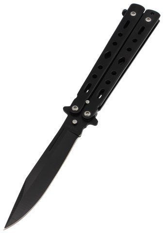 Нож-бабочка RIAS U29 с клипсой 22см Black (7_00516) 7_00516 фото