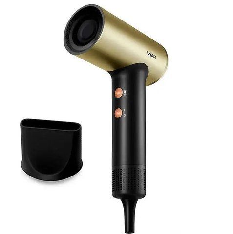 Фен для волос VGR V-441 с концентратором 1400W Gold-Black (3_06978) 3_06978 фото