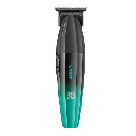 Тример акумуляторний для бороди та волосся VGR V-906 з LED дисплеєм 8W Green-Black (7_02371) 7_02371 фото