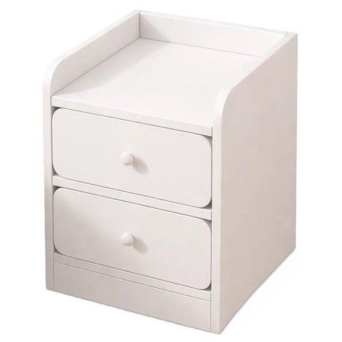 Приліжкова тумба RIAS P7CD-2 з двома ящиками 40x30x50 см White (3_08156) 3_08156 фото