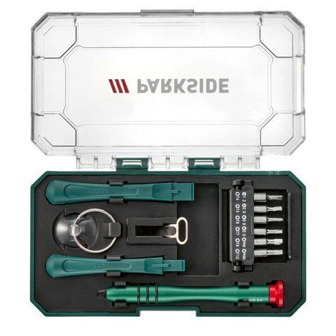 Набор инструментов PARKSIDE WWS-SRK18-H01 для ремонта электроники 18 предметов Black (3_08511) 3_08511 фото