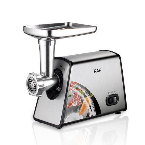 Електрична м'ясорубка RAF R.3378 з функцією реверс і турбо 2500W White-Grey (3_07559) 3_07559 фото