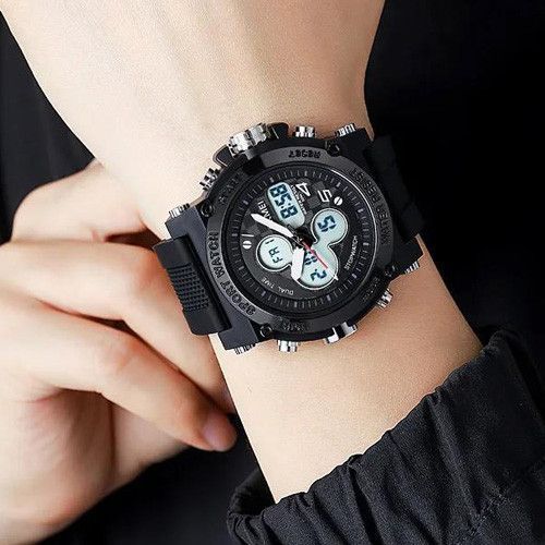 Наручные мужские часы Skmei 2065BKWT с подсветкой 5 АТМ Black-White (7_02232) 7_02232 фото