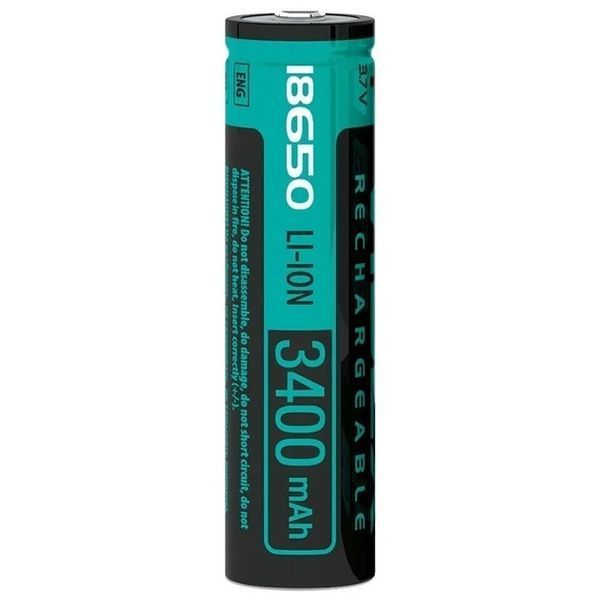 Аккумулятор батарея Videx 18650 Li-ion 3400mAh 3.7V с защитой Blue 1 шт (7_01635) 7_01635 фото