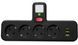 Сетевой фильтр RIAS 8028UL 4 розетки 2 USB 1 Type-C LED 2500W Black (3_08251) 3_08251 фото 4