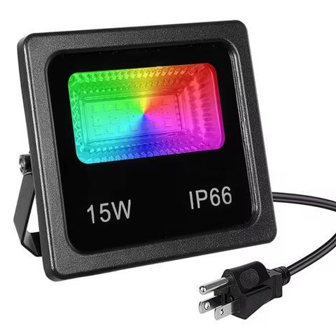 Прожектор с влагозащитой RIAS Smart LED RGB IP66 15W Bluetooth управление с приложения Black (3_05338) 3_05338 фото