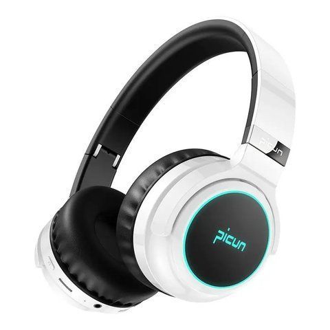 Беспроводные наушники Picun B26 Bluetooth с функцией плеера и RGB подсветкой White (3_01907) 3_01907 фото