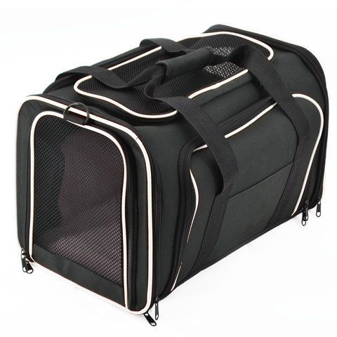 Раскладная сумка для переноски домашних питомцев RIAS CosmoPet CP-05 76x46x28 см Black/White (3_03280) 3_03280 фото