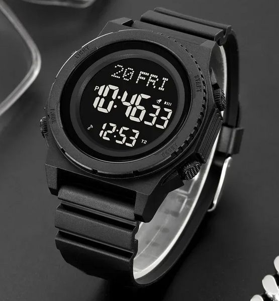 Наручные мужские часы Skmei 2357BK с подсветкой и будильником Black (7_02980) 7_02980 фото